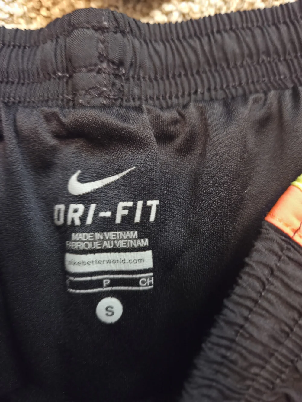 Lot of 2 Nike Dri-FIT Tempo Running Shorts Womens Small Black Neon Gray